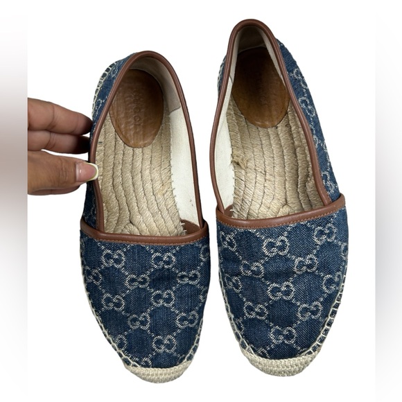 Gucci Blue Denim & Leather
 Espadrilles Ladies size... - Picture 4 of 11